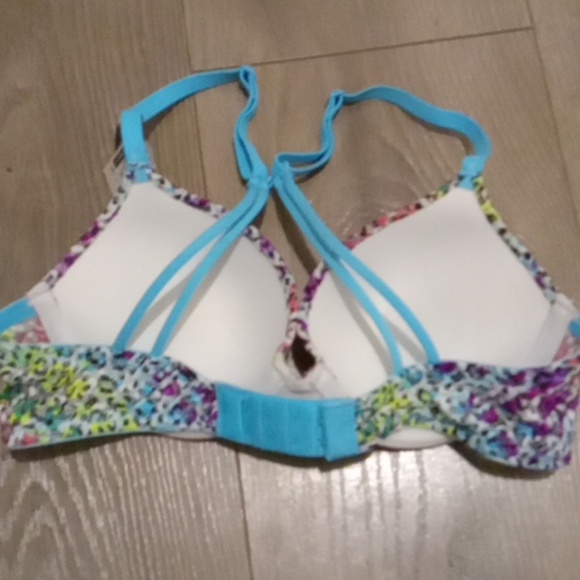 No Boundries-Multi-Color Leopard Print Padded Push Up Multi-Way Straps Bra-32B - Picture 8 of 8